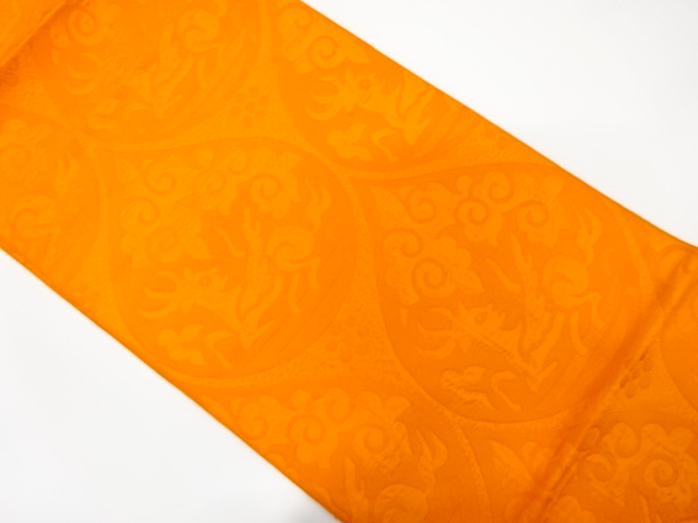 抽象動物模様織り出し　袋帯